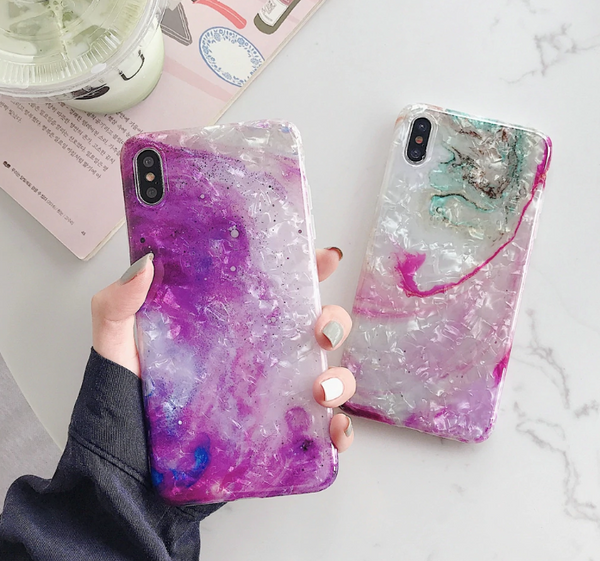 Glitter Marble Case For iphone 7 XR XS MAX Case Soft TPU Back Cover For iphone 6 6S 7 8 Plus iphone X XR Case Cover Phone Case - Miss-originality