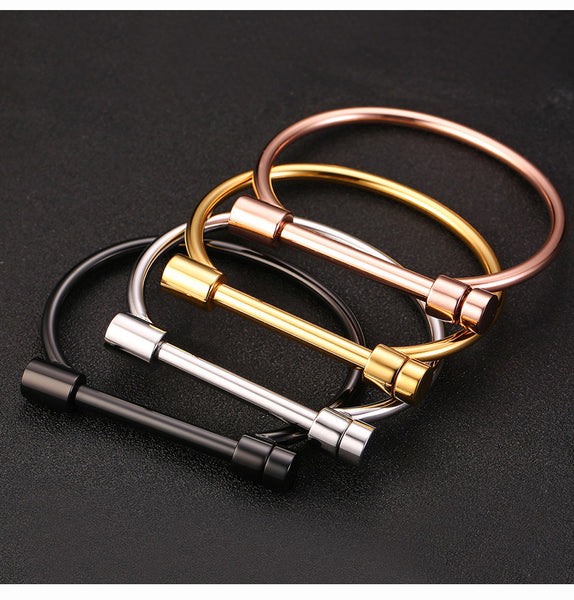 Stainless Steel Titanium Cuff Bracelets & Bangles - Miss-originality