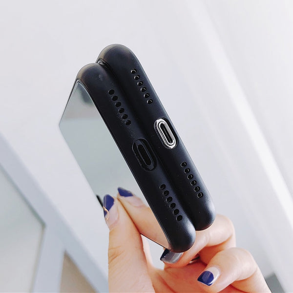 Shock-Proof Phone Case For iPhone 11 Pro XS MAX XR 7 8 Plus X Luxury Cosmetic mirror Girly Glass TPU+PC Phone Back Cover Coque - Miss-originality
