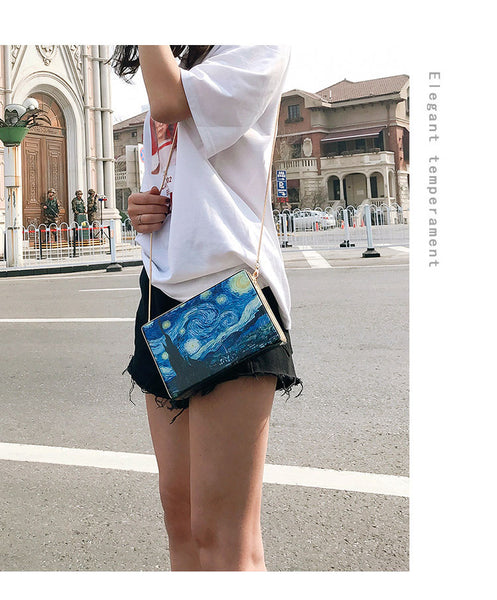 Oil Painting Crossbody Bags - Miss-originality