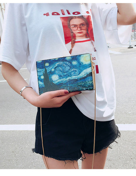 Oil Painting Crossbody Bags - Miss-originality