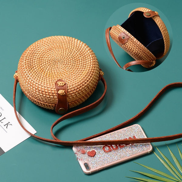 Round Straw Bags Women Summer Rattan Bag - Miss-originality
