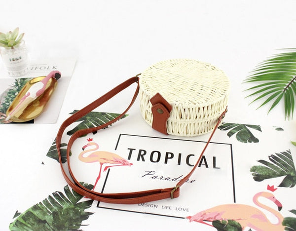 Round Straw Bags Women Summer Rattan Bag - Miss-originality