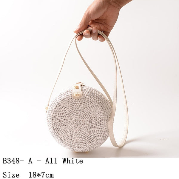 Round Straw Bags Women Summer Rattan Bag - Miss-originality