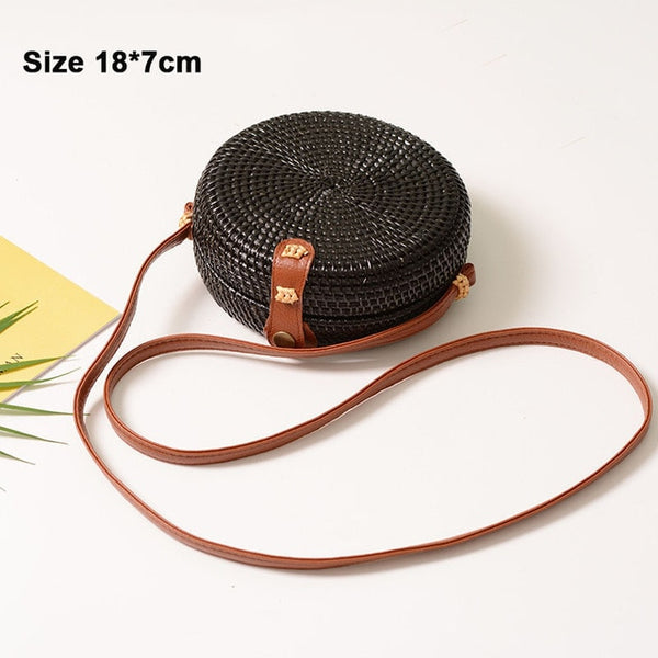 Round Straw Bags Women Summer Rattan Bag - Miss-originality