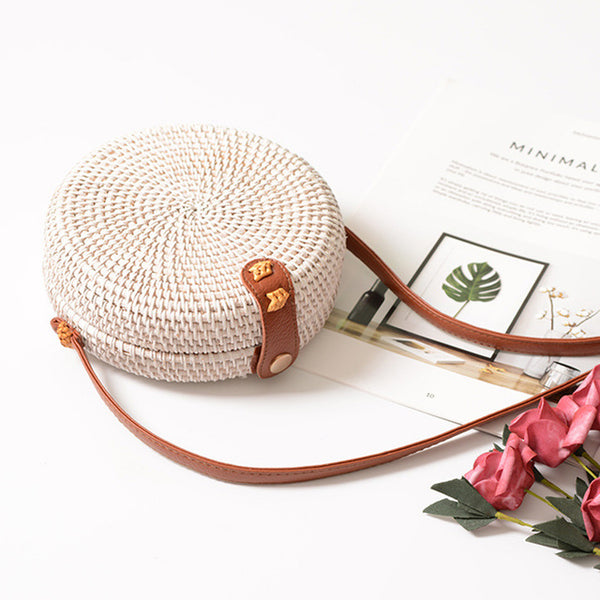 Round Straw Bags Women Summer Rattan Bag - Miss-originality