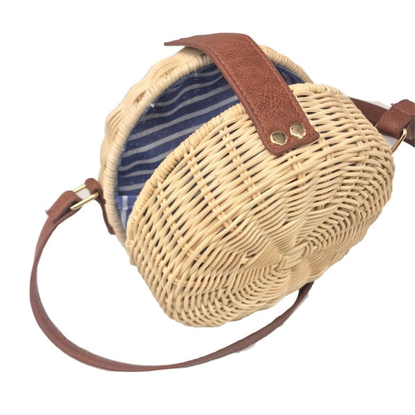 Round Straw Bags Women Summer Rattan Bag - Miss-originality