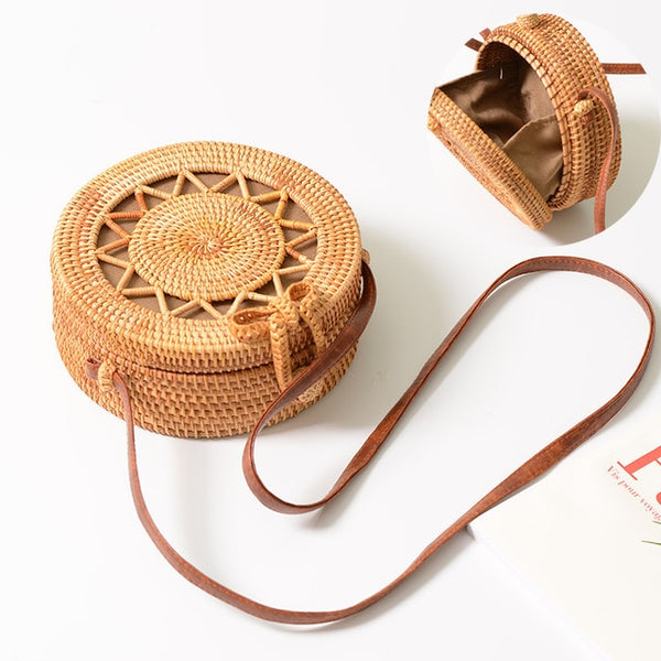 Round Straw Bags Women Summer Rattan Bag - Miss-originality