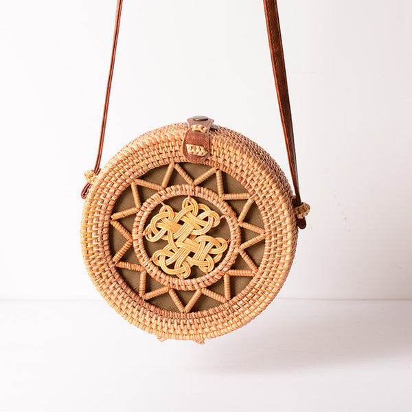 Round Straw Bags Women Summer Rattan Bag - Miss-originality