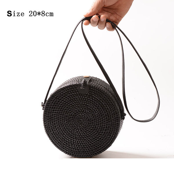 Round Straw Bags Women Summer Rattan Bag - Miss-originality
