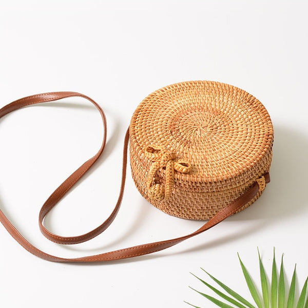 Round Straw Bags Women Summer Rattan Bag - Miss-originality