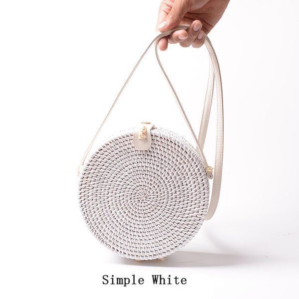 Round Straw Bags Women Summer Rattan Bag - Miss-originality
