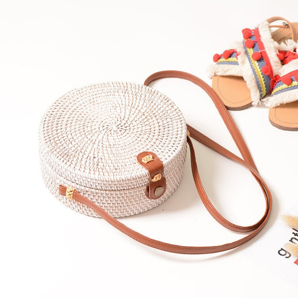 Round Straw Bags Women Summer Rattan Bag - Miss-originality
