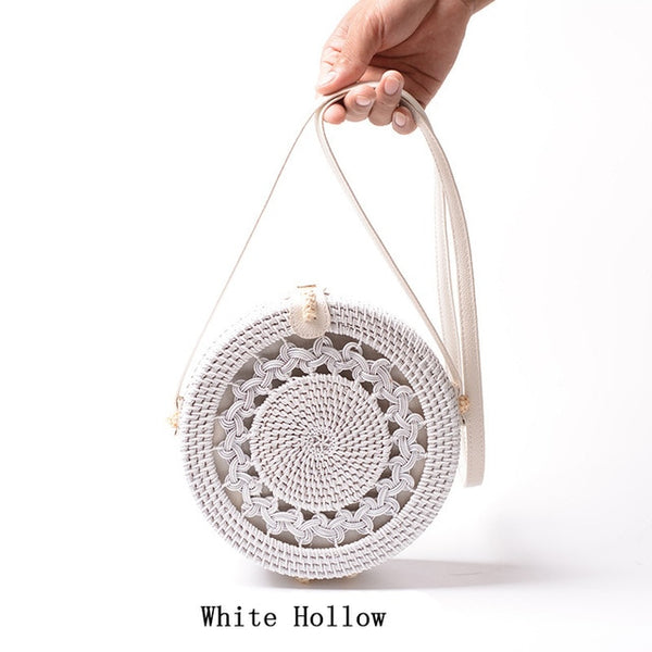 Round Straw Bags Women Summer Rattan Bag - Miss-originality
