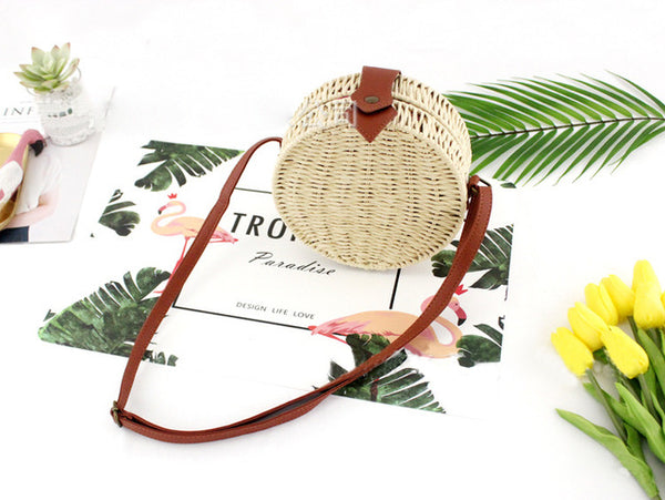 Round Straw Bags Women Summer Rattan Bag - Miss-originality