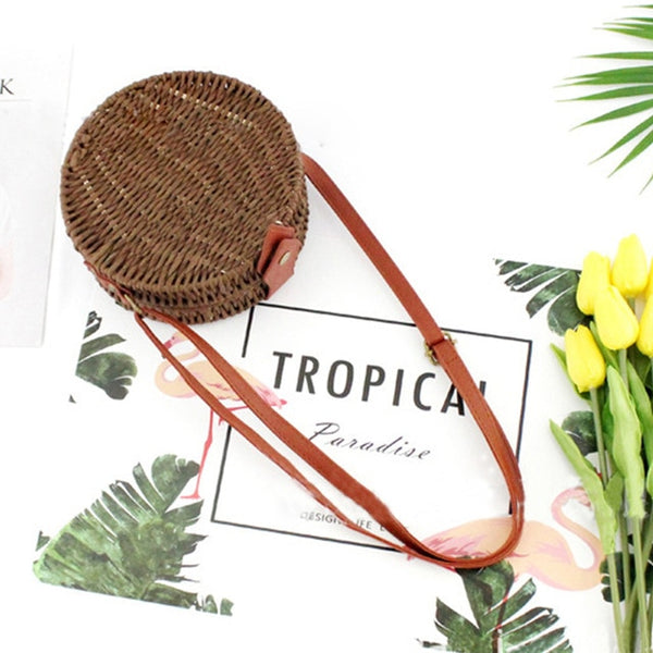 Round Straw Bags Women Summer Rattan Bag - Miss-originality