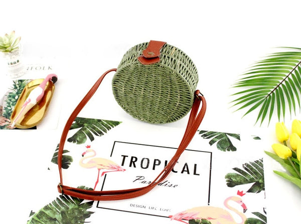 Round Straw Bags Women Summer Rattan Bag - Miss-originality