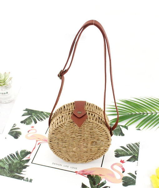 Round Straw Bags Women Summer Rattan Bag - Miss-originality