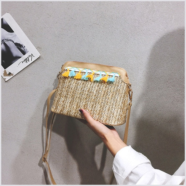 Round Straw Bags Women Summer Rattan Bag - Miss-originality
