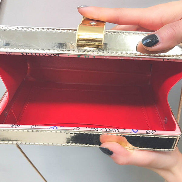 Letter Graffiti Box Design Handbag - Miss-originality