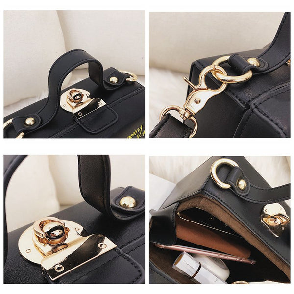 Alice Box Style Embroidered Cartoon PatternMessenger Bag - Miss-originality