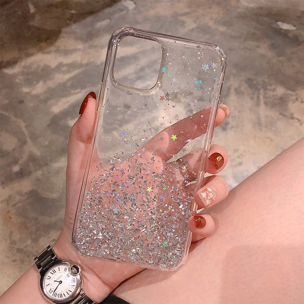 Bling Glitter Star Silicone Case For iPhone - Miss-originality