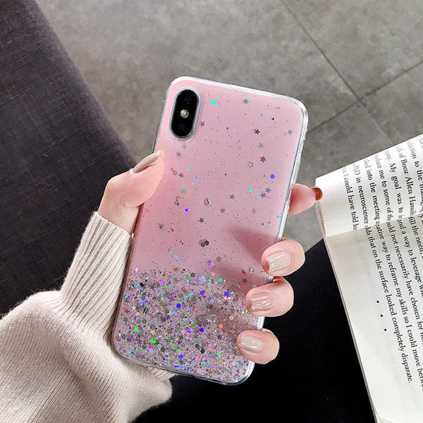 Bling Glitter Star Silicone Case For iPhone - Miss-originality