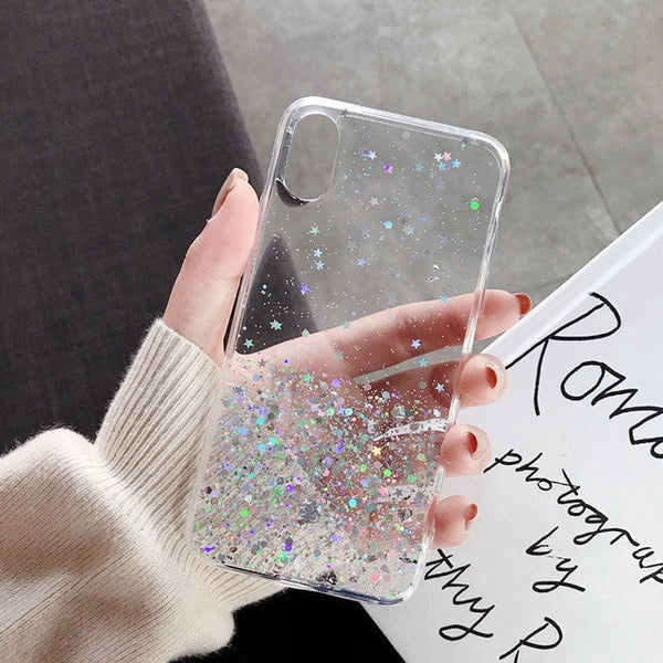 Bling Glitter Star Silicone Case For iPhone - Miss-originality