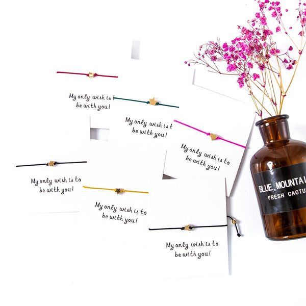 Tiny Heart Butterfly Star Crown String Paired Bracelet Friendship Gift - Miss-originality