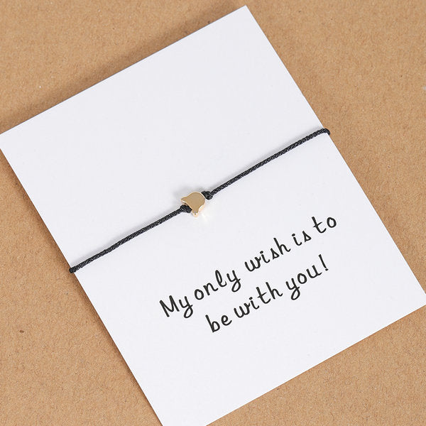 Tiny Heart Butterfly Star Crown String Paired Bracelet Friendship Gift - Miss-originality