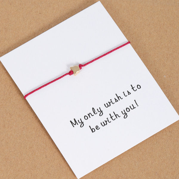 Tiny Heart Butterfly Star Crown String Paired Bracelet Friendship Gift - Miss-originality