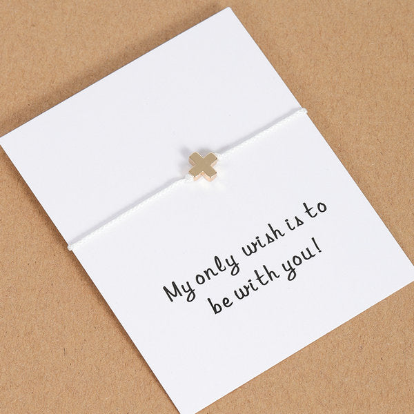 Tiny Heart Butterfly Star Crown String Paired Bracelet Friendship Gift - Miss-originality