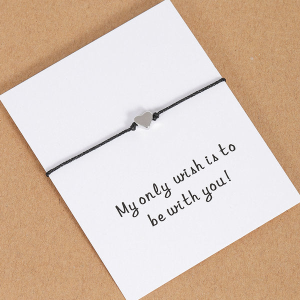 Tiny Heart Butterfly Star Crown String Paired Bracelet Friendship Gift - Miss-originality