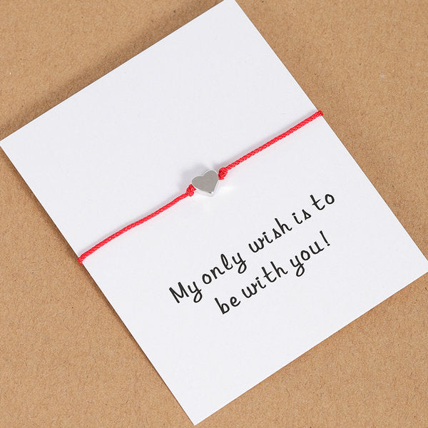 Tiny Heart Butterfly Star Crown String Paired Bracelet Friendship Gift - Miss-originality