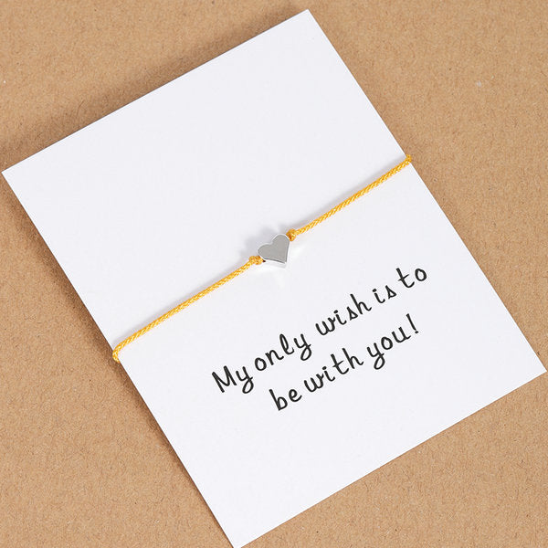 Tiny Heart Butterfly Star Crown String Paired Bracelet Friendship Gift - Miss-originality