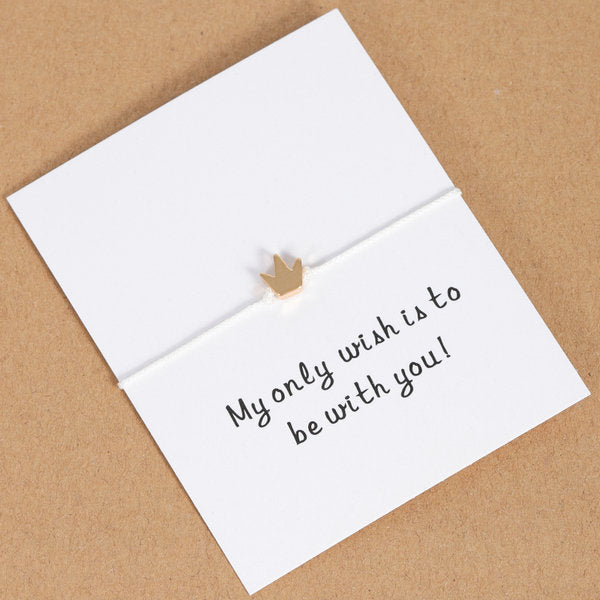 Tiny Heart Butterfly Star Crown String Paired Bracelet Friendship Gift - Miss-originality