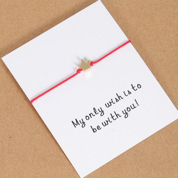 Tiny Heart Butterfly Star Crown String Paired Bracelet Friendship Gift - Miss-originality