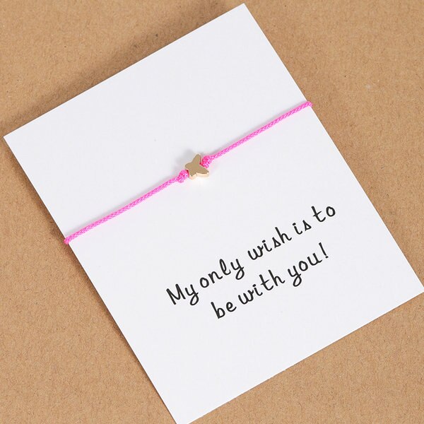 Tiny Heart Butterfly Star Crown String Paired Bracelet Friendship Gift - Miss-originality