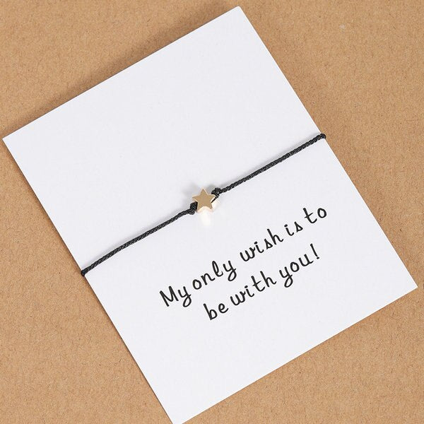 Tiny Heart Butterfly Star Crown String Paired Bracelet Friendship Gift - Miss-originality