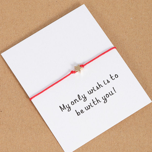 Tiny Heart Butterfly Star Crown String Paired Bracelet Friendship Gift - Miss-originality