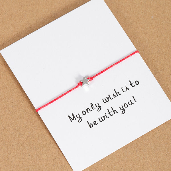 Tiny Heart Butterfly Star Crown String Paired Bracelet Friendship Gift - Miss-originality