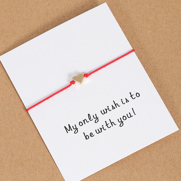 Tiny Heart Butterfly Star Crown String Paired Bracelet Friendship Gift - Miss-originality