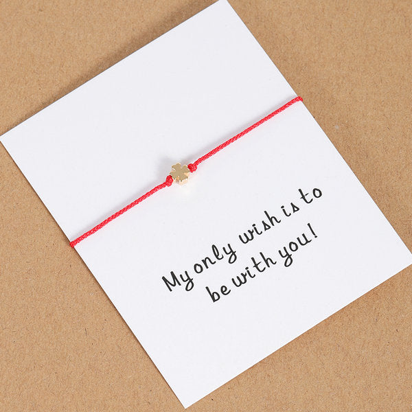 Tiny Heart Butterfly Star Crown String Paired Bracelet Friendship Gift - Miss-originality