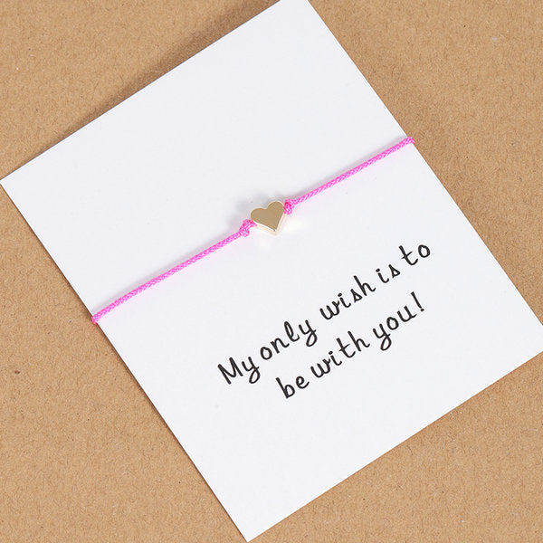 Tiny Heart Butterfly Star Crown String Paired Bracelet Friendship Gift - Miss-originality