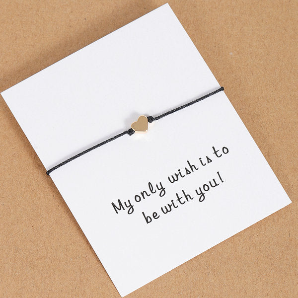 Tiny Heart Butterfly Star Crown String Paired Bracelet Friendship Gift - Miss-originality