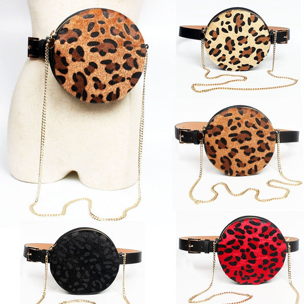 Belt Round Leopard Waist Bags - Miss-originality