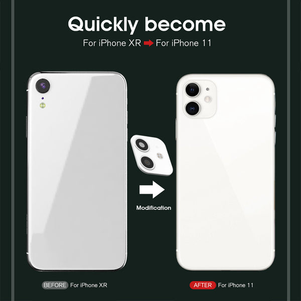 For iPhone X XS Max XR XS Seconds Change for iPhone 11 Pro Max Lens Sticker Camera Lens Screen Protector Change to For iPhone 11 - Miss-originality