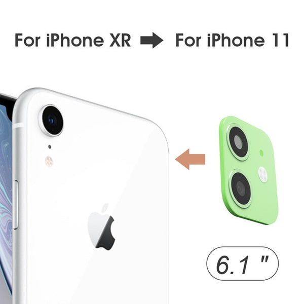 For iPhone X XS Max XR XS Seconds Change for iPhone 11 Pro Max Lens Sticker Camera Lens Screen Protector Change to For iPhone 11 - Miss-originality