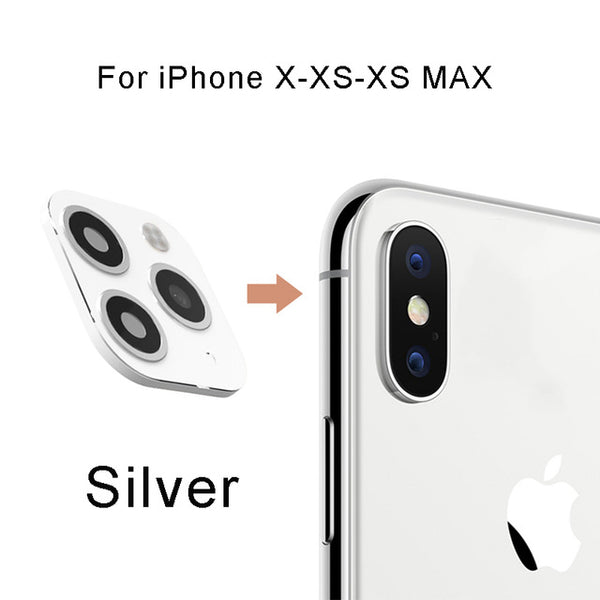 For iPhone X XS Max XR XS Seconds Change for iPhone 11 Pro Max Lens Sticker Camera Lens Screen Protector Change to For iPhone 11 - Miss-originality