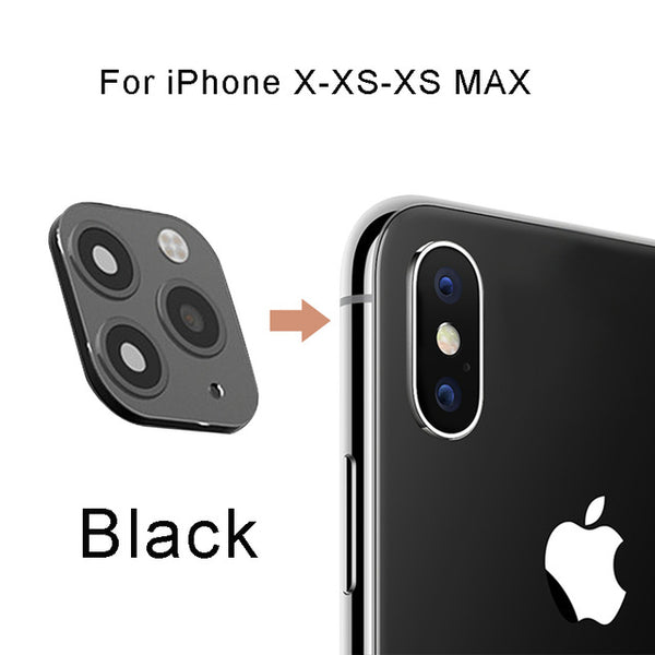For iPhone X XS Max XR XS Seconds Change for iPhone 11 Pro Max Lens Sticker Camera Lens Screen Protector Change to For iPhone 11 - Miss-originality
